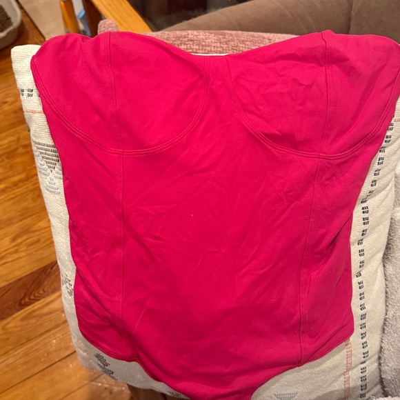 Abercrombie Pink Corset Bodysuit Soft AF Collection size large - Picture 2 of 4